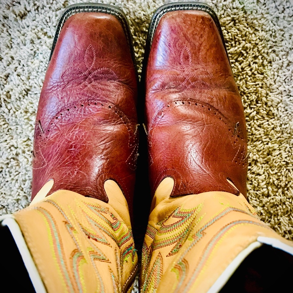 size 12ee Tony Llama square toe boots - Picture 4 of 6